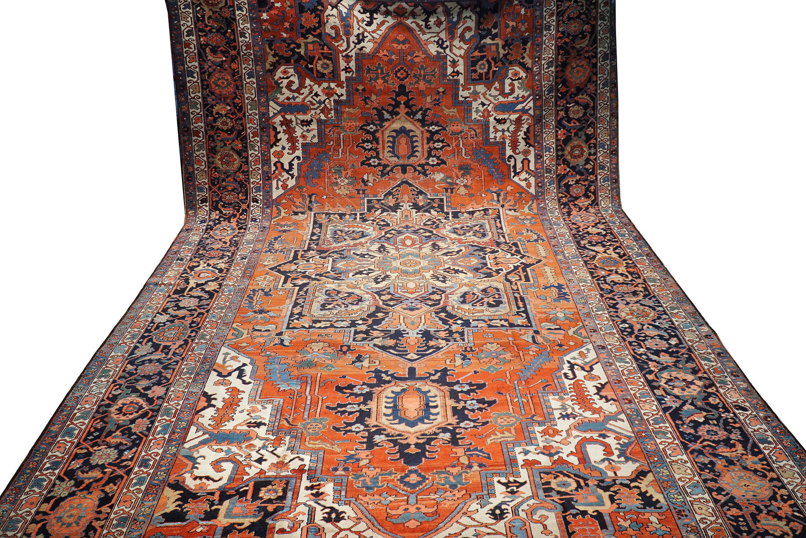 Authentic Antique Persian Serapi Rug 11 x 19 1930s (1 of 6)