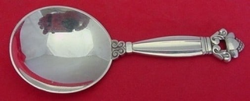 Georg Jensen Acorn Sterling Silver Tea Caddy Sugar Bowl 4 1/8" (1 of 1)