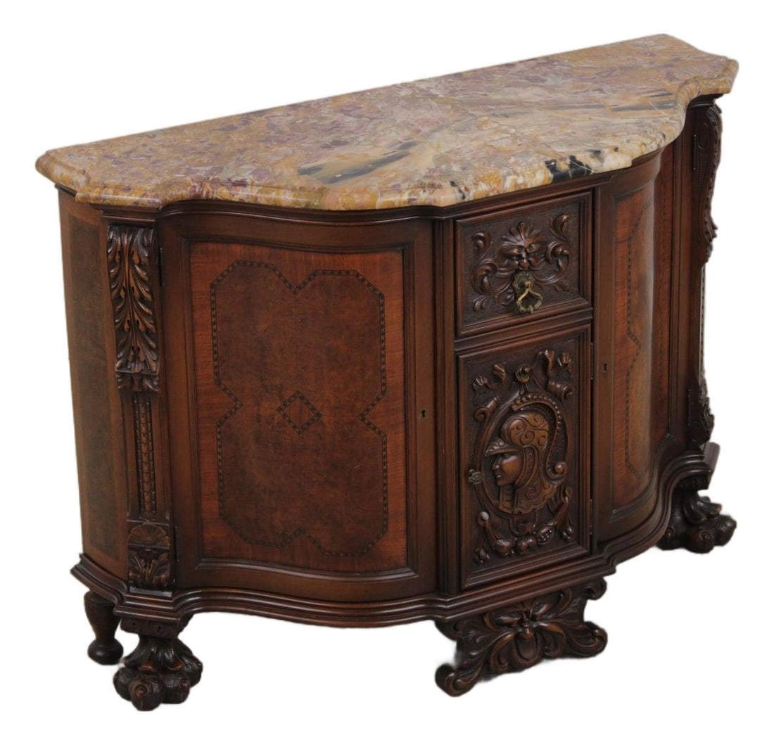 French Renaissance Revival Marble Top Commode Server (1 of 10)