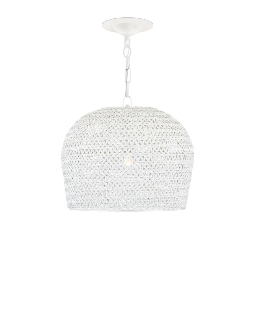 Currey Piero Adjustable White Iron Pendant Chandelier 1-Light UL-Listed (1 of 6)