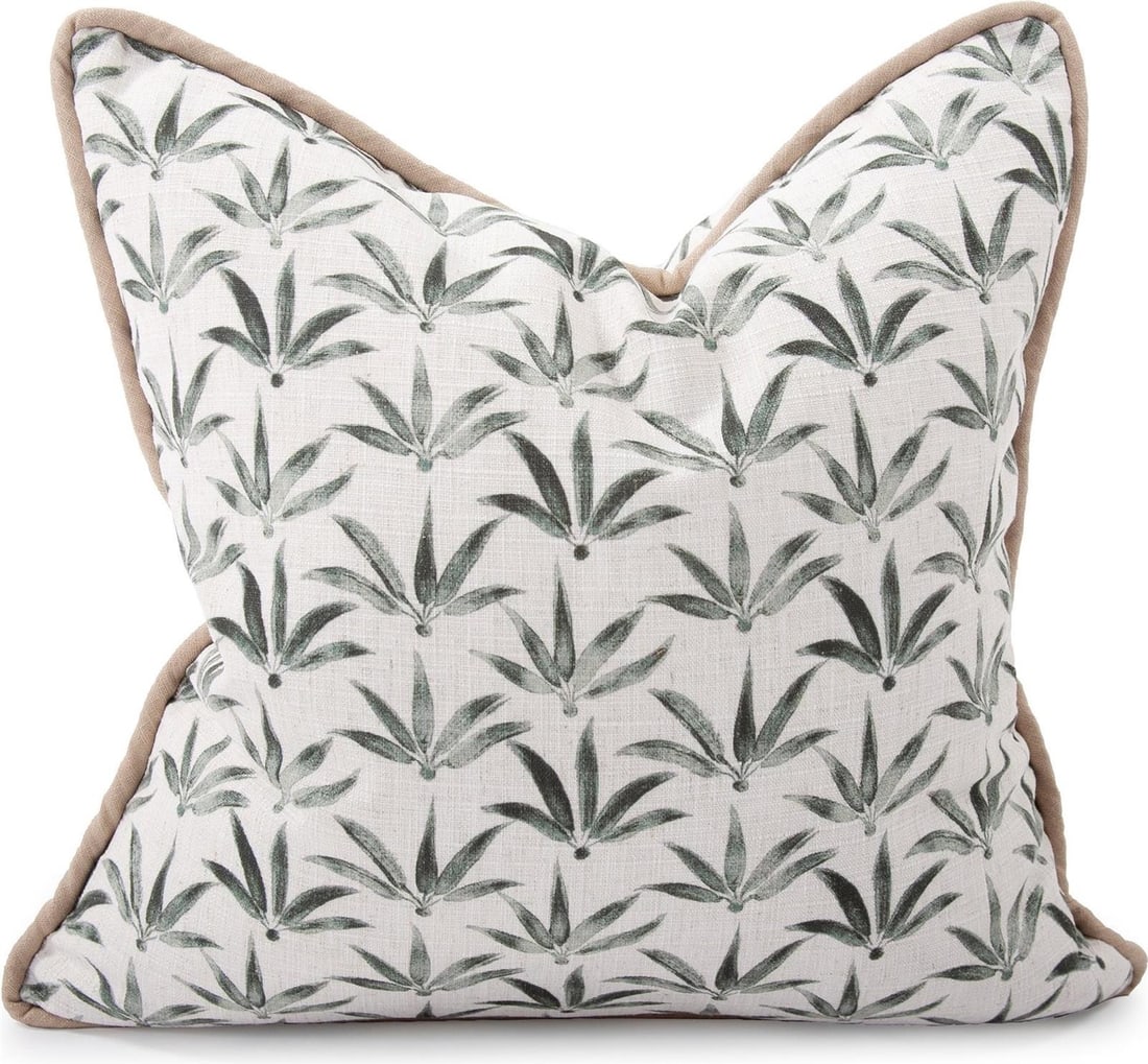Howard Elliott Moss Green Hemp Pillow 20x20 Country Farmhouse Style: Howard Elliott Moss Green Hemp Pillow 20x20 Country Farmhouse Style Enhance your living space with this stylish Moss Green Foliage Hemp Pillow. Designed in a charming country farmhouse style, this squ