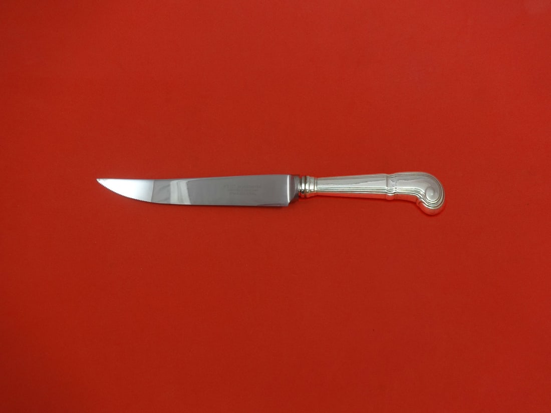 Tiffany Co Castilian Sterling Silver Hollow Handle Steak Knife 8 1/2 Custom: Tiffany Co Castilian Sterling Silver Hollow Handle Steak Knife 8 1/2 Custom Castilian by Tiffany & Co. steak knife with a sterling silver hollow handle and stainless implement. It is custom made in th