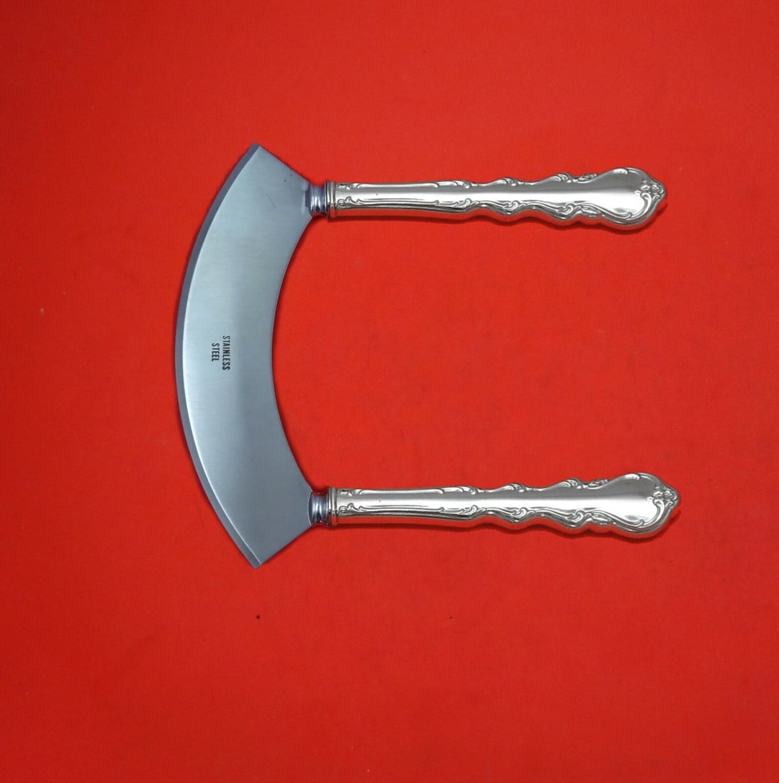 Angelique Mezzaluna Knife by International Sterling Silver 6 1/4" Custom Kitchen Tool (1 of 3)