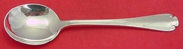 Tiffany & Co Flemish Sterling Silver Cream Soup Spoon 6 7/8 inch (1 of 2)