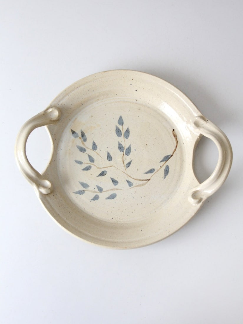 Kathy Slocum 1984 Studio Pottery Oval Platter with Raised Handles (1 of 12)