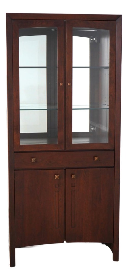 Stickley Highlands Cherry Display Cabinet 36w x 17.5d x 80h (1 of 10)