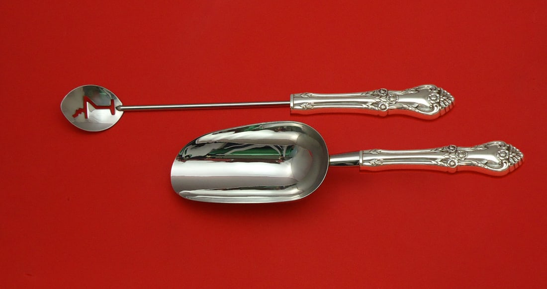 Oneida Afterglow sterling silver 2-piece bar tool set: Oneida Afterglow sterling silver 2-piece bar tool set This is a 2-piece Afterglow bar set by Oneida, custom made with sterling silver hollow handles and stainless steel components. The set includes a 
