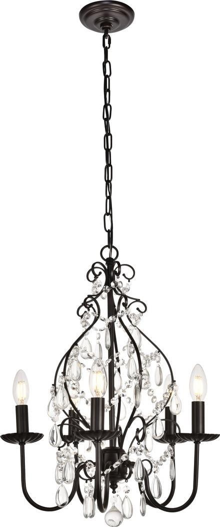 Elegant Lighting Blaise Crystal Pendant Light Fixture Oil-Rubbed Bronze (1 of 1)