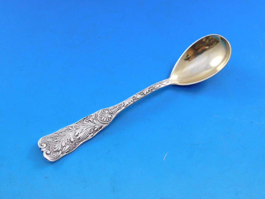 Gorham Saint Cloud Vintage Sterling Silver Goldwashed Egg Spoon 5" (1 of 5)