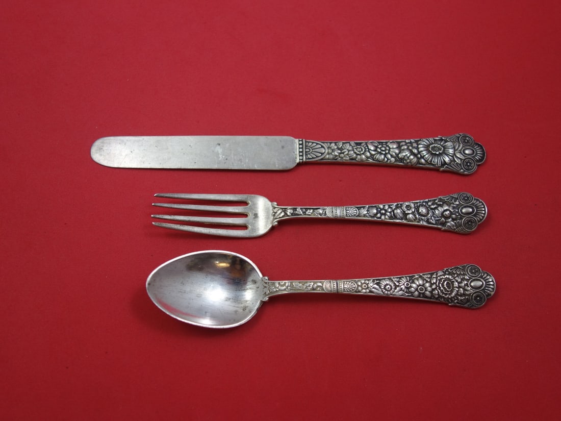 Gorham Cluny Sterling Silver 3-Piece Junior Serving Set (1 of 1)