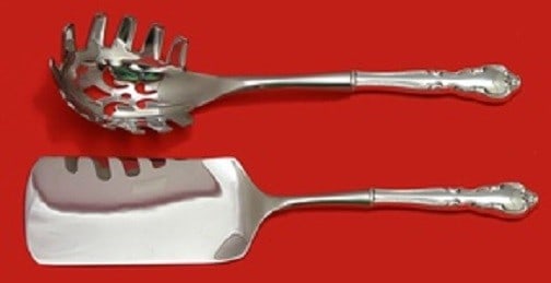 Easterling American Classic Sterling Silver 2pc Italian Serving Set: Easterling American Classic Sterling Silver 2pc Italian Serving Set This exquisite 2-piece Italian serving set, crafted from sterling silver by Easterling, showcases the elegant American Classic patte