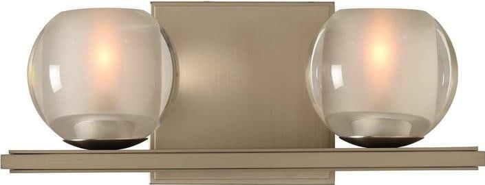Kalco Corona Modern 2-Light Satin Nickel Bath Fixture (1 of 1)