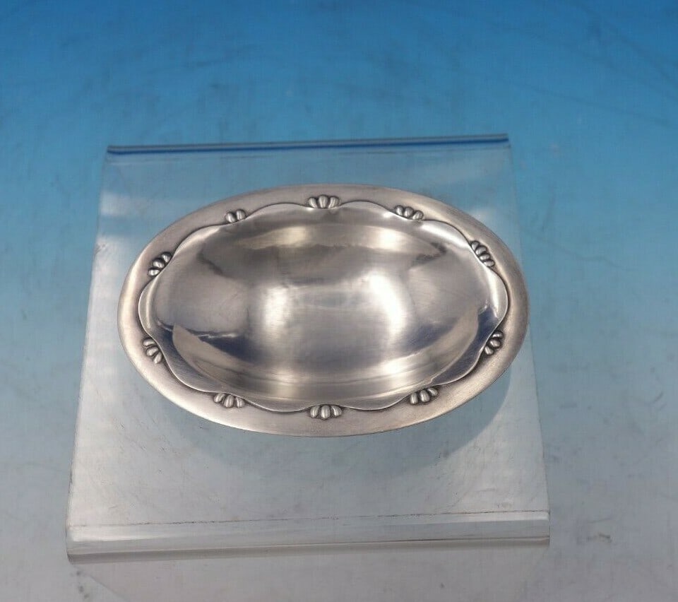 Georg Jensen Sterling Silver Salt Dip Master 243D with Ball Feet: Georg Jensen Sterling Silver Salt Dip Master 243D with Ball Feet This exquisite Georg Jensen Sterling Silver Salt Dip Master features a classic design with three elegant ball feet. The piece, marked w