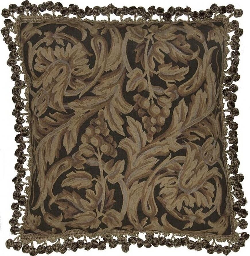 Provence Home Aubusson Floral Throw Pillow 22x22 Handmade Cream (1 of 1)