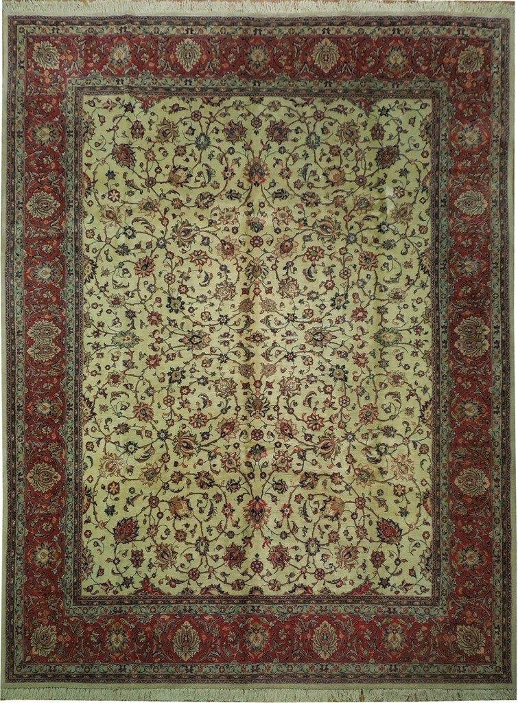 10.2 x 13.5 Handmade Persian Tabriz Rug Premium Wool Artisan Crafted: 10.2 x 13.5 Handmade Persian Tabriz Rug Premium Wool Artisan Crafted Free continental US Shipping Elevate your living space with this exquisite 10' 2" x 13' 5" Handmade Persian Tabriz Rug, meticulousl