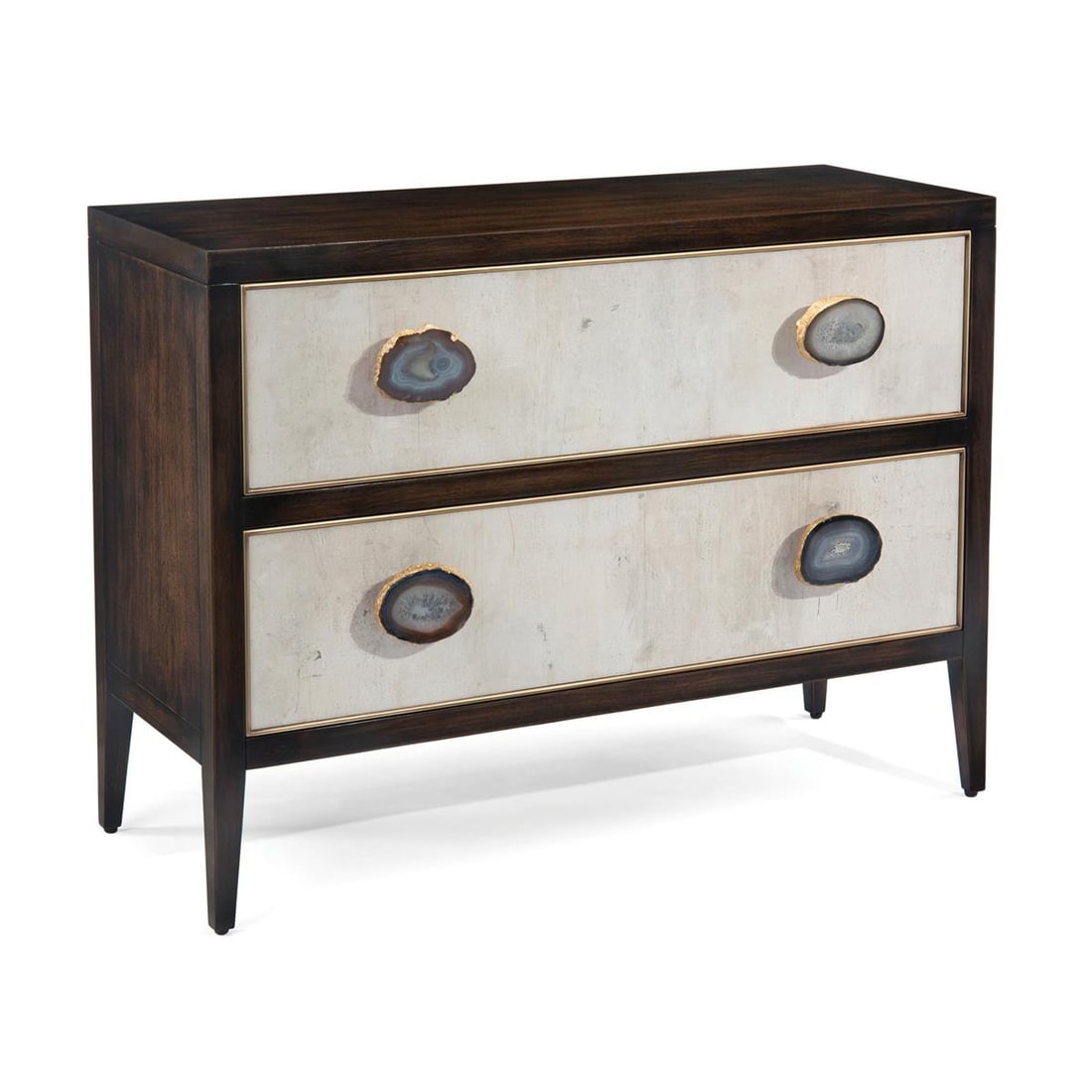 John-Richard Palma Chest with Agate Handles and Soft-Closing Drawers: John-Richard Palma Chest with Agate Handles and Soft-Closing Drawers Introducing the Traditional Style Palma Chest, a beautifully crafted piece that combines antique charm with modern functionality. T