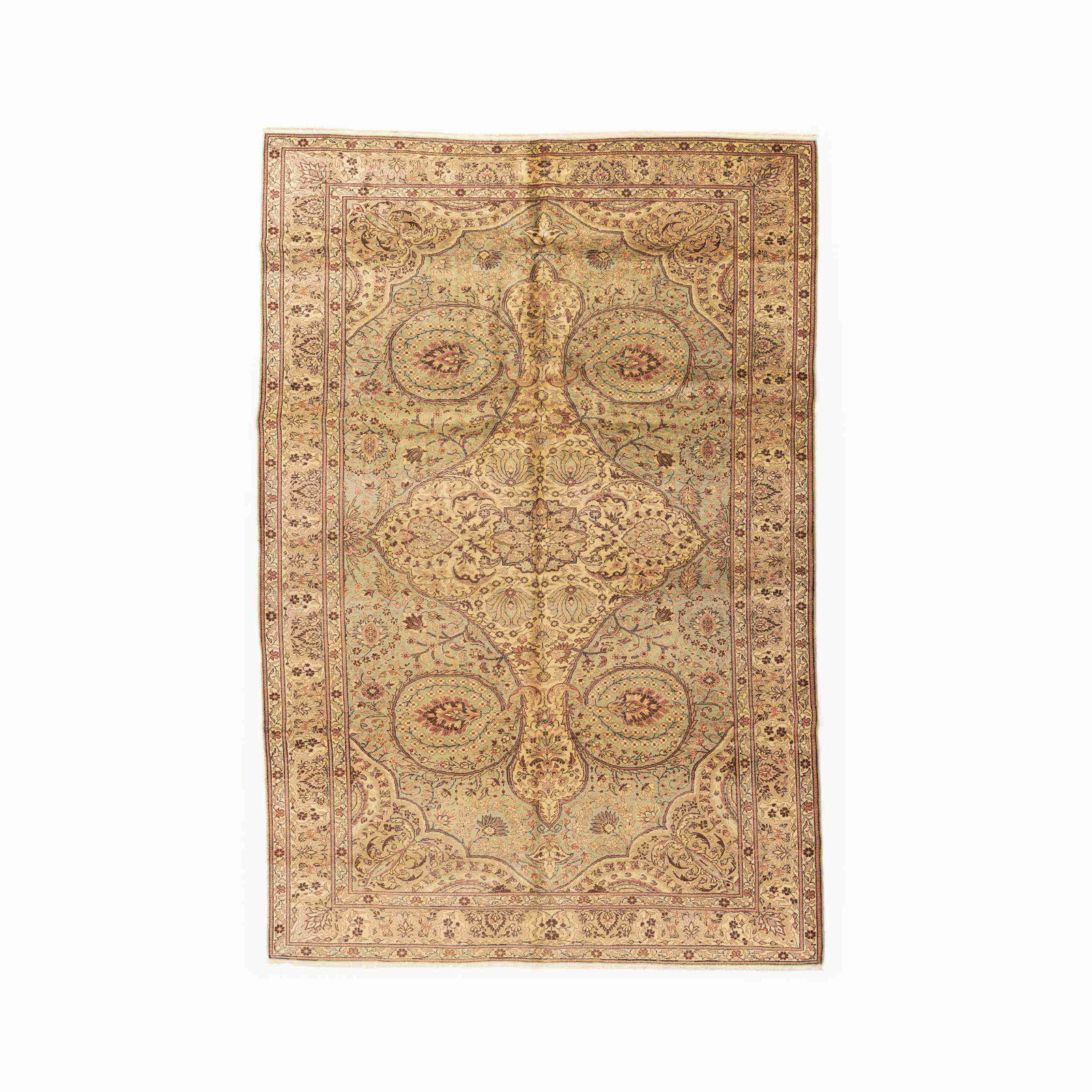 Authentic Handmade Kayseri Wool on Cotton Carpet 78.7x116.9: Authentic Handmade Kayseri Wool on Cotton Carpet 78.7x116.9 This authentic handmade Kayseri carpet is a stunning example of traditional craftsmanship. Made from high-quality wool on a cotton base, it 