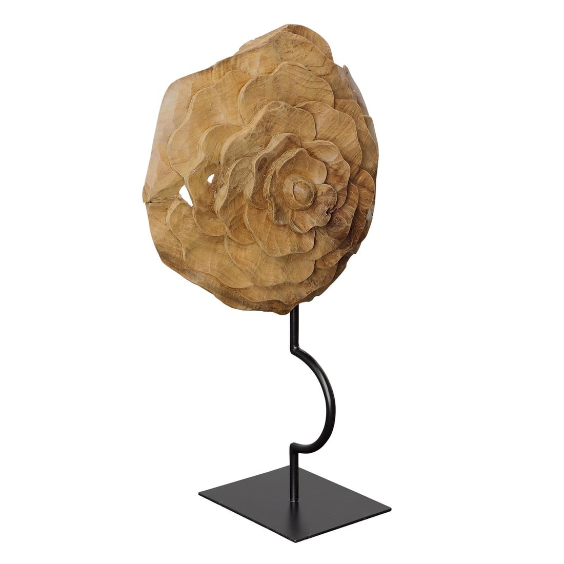 Azaria Rose Sculpture in Natural Suar Wood: Azaria Rose Sculpture in Natural Suar Wood Presenting a stunning contemporary sculpture from the Azaria collection, this masterpiece combines artistry and natural beauty. Crafted from Suar wood, it fe
