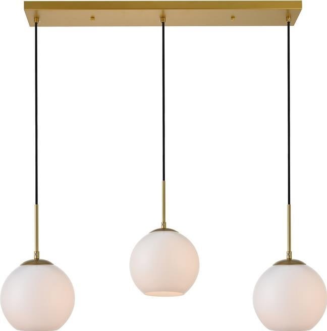 Baxter Transitional UL-Listed Brass Pendant Light 8H x 36W: Baxter Transitional UL-Listed Brass Pendant Light 8H x 36W Illuminate your space with the Baxter Transitional Brass Pendant Light Fixture. This stylish pendant light features a beautiful brass milk fi