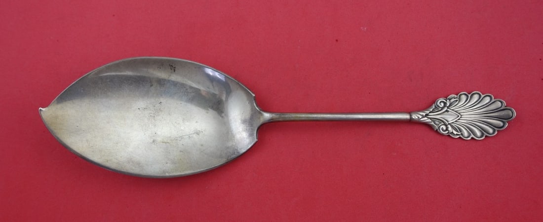 Grecian Gorham Coin Silver Ice Cream Server 9.625 Inches: Grecian Gorham Coin Silver Ice Cream Server 9.625 Inches Presenting the Grecian Ice Cream Server by Gorham, a stunning piece crafted in coin silver with a composition of .900. This exquisite serving p
