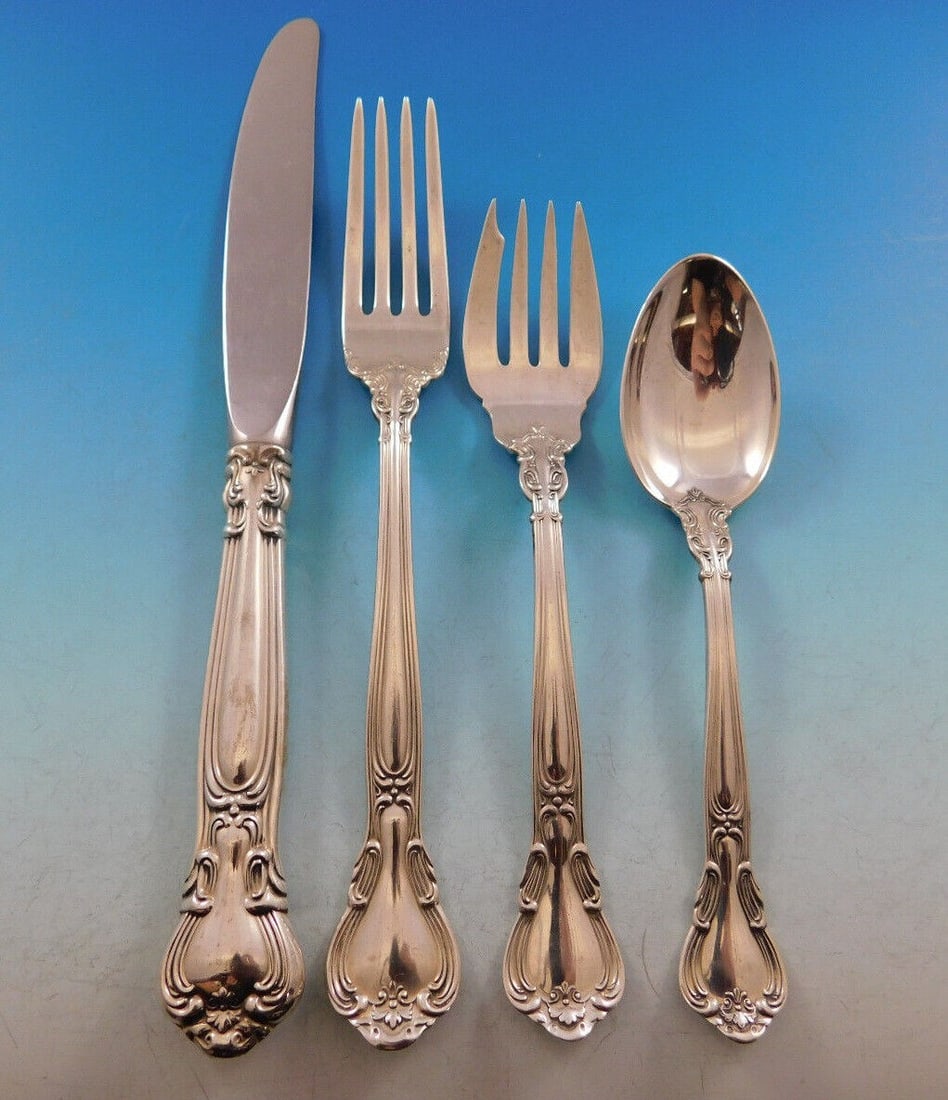 Gorham Chantilly Sterling Silver 4-Piece Place Setting (1 of 3)