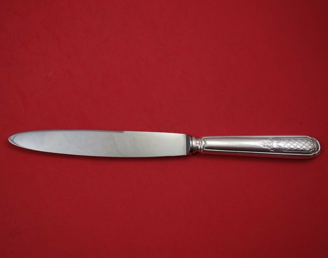 Tetard Freres Dauphine Sterling Silver Dinner Knife Pointed Blade 9.5": Tetard Freres Dauphine Sterling Silver Dinner Knife Pointed Blade 9.5" Dauphine by Tetard Freres Sterling Silver Dinner Knife featuring a pointed blade measuring 9 1/2 inches. Crafted from high-qualit