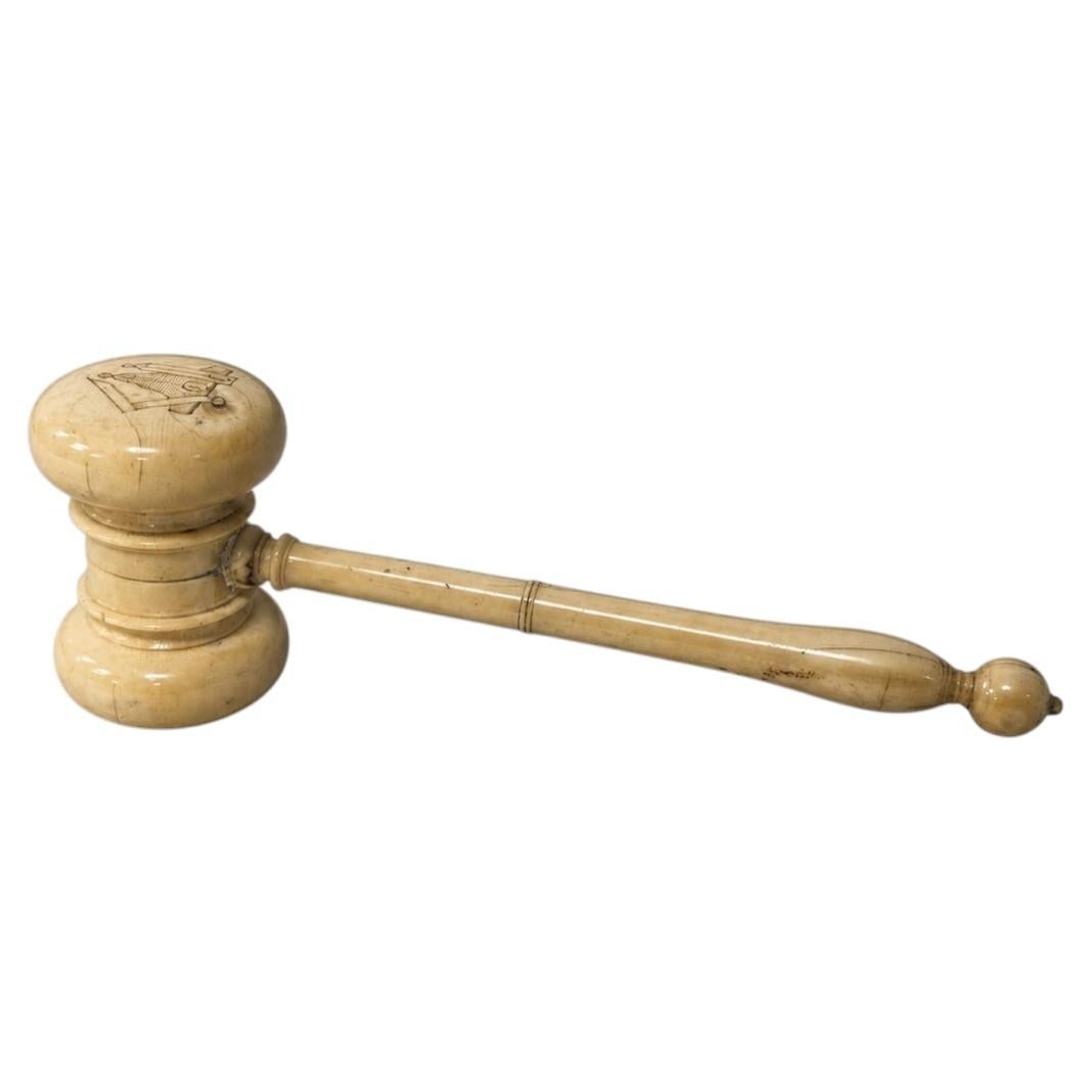 Folk Art Masonic Lodge Gavel in Organic Material c. 1880 (1 of 10)