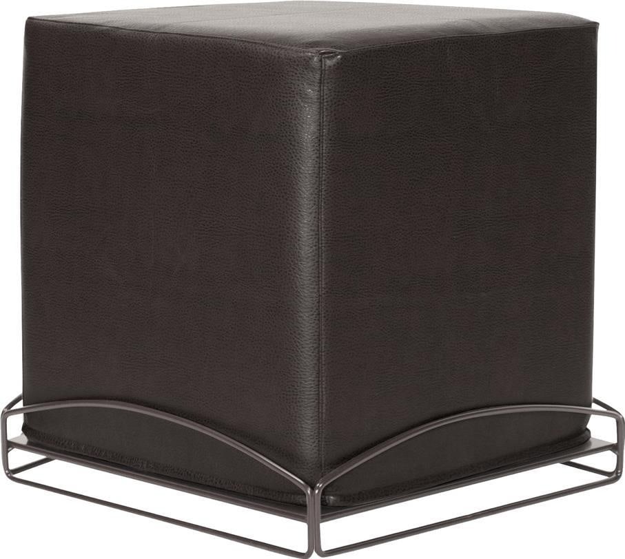Howard Elliott Avanti No-Tip Ottoman Contemporary Black Polyurethane 17x17 (1 of 4)