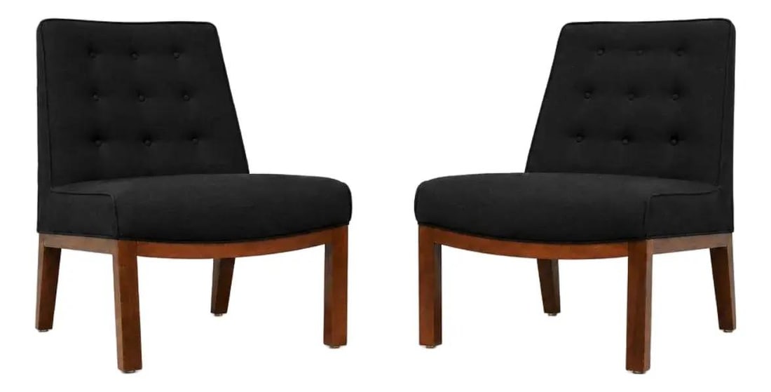 Pair of Dunbar slipper lounge chairs by Edward Wormley walnut (1 of 9)