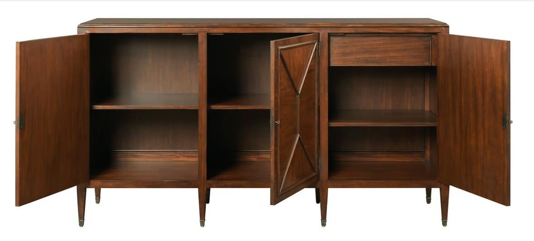 Port Eliot Antique Style Mahogany Credenza with Adjustable Shelves (1 of 2)