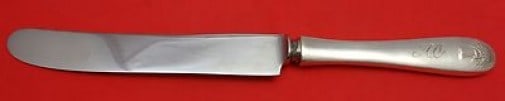 Durgin-Gorham Sheaf of Wheat Sterling Silver Dinner Knife 9.5": Durgin-Gorham Sheaf of Wheat Sterling Silver Dinner Knife 9.5" This exquisite dinner knife features the elegant "Sheaf of Wheat" pattern by Durgin-Gorham, crafted from high-quality sterling silver. Th