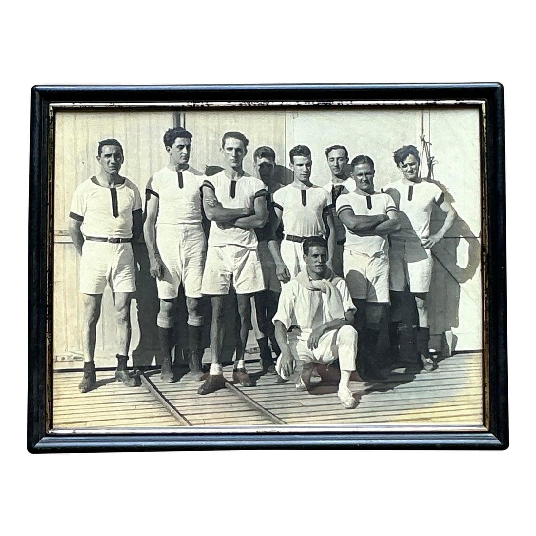Framed Monochrome Vintage Athletic Team Photograph 10x13 Boho Decor (1 of 6)