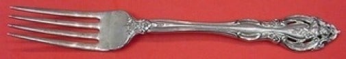 Gorham La Scala Sterling Silver 7 1/2 Inch Dinner Fork: Gorham La Scala Sterling Silver 7 1/2 Inch Dinner Fork Sterling silver regular fork in the La Scala pattern by Gorham. This post-1940 flatware piece is made in the United States, is not monogrammed, a