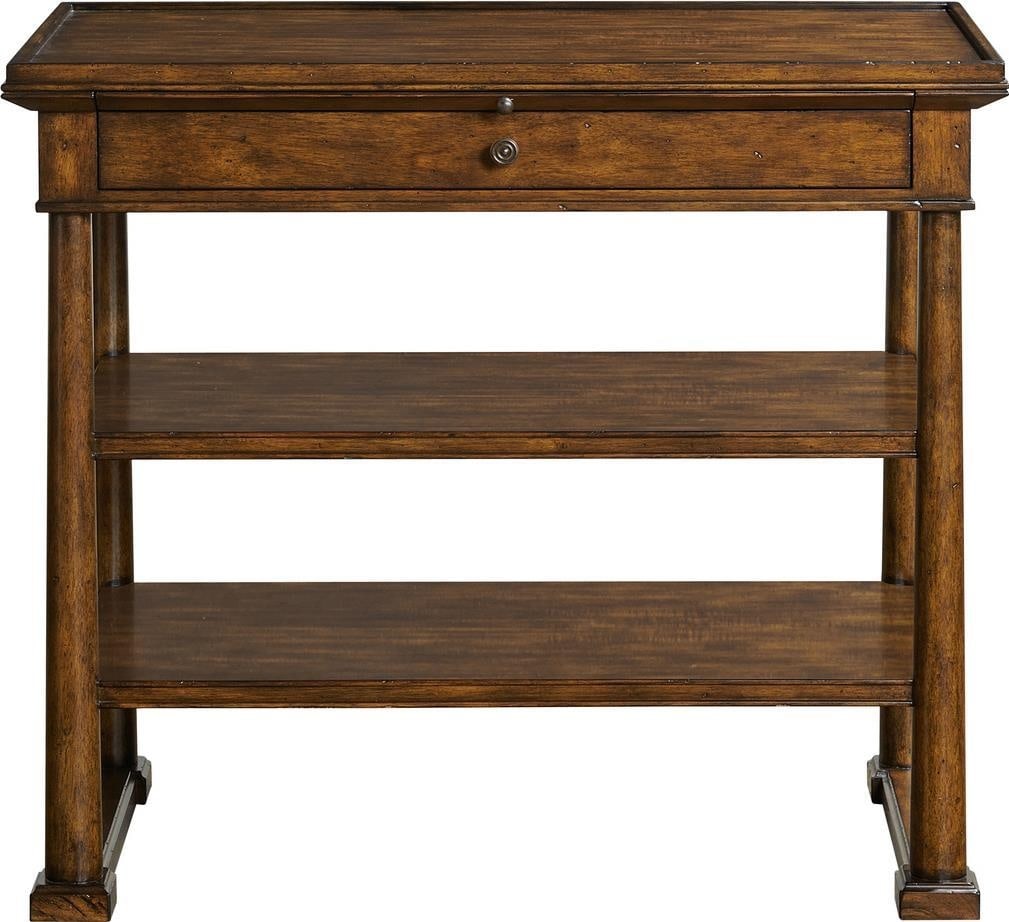 Port Eliot French Walnut Tier Side Table with Reverse Taper Legs (1 of 1)