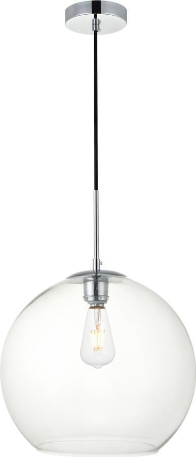 Elegant Lighting Baxter Chrome Pendant Light 40W E26 UL Listed (1 of 1)