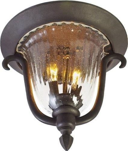 Kalco Gothic Style Flush Mount Ceiling Light Textured Matte Black 2-Light (1 of 1)