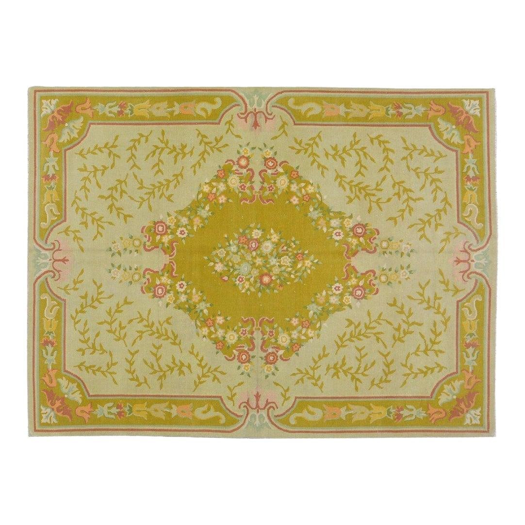 5'8" x 7'6" Hand-Knotted Wool Chinese Art Deco Area Rug: 5'8" x 7'6" Hand-Knotted Wool Chinese Art Deco Area Rug This vintage Chinese Art Deco rug is hand-knotted from wool using traditional techniques, offering a blend of timeless craftsmanship and contemp