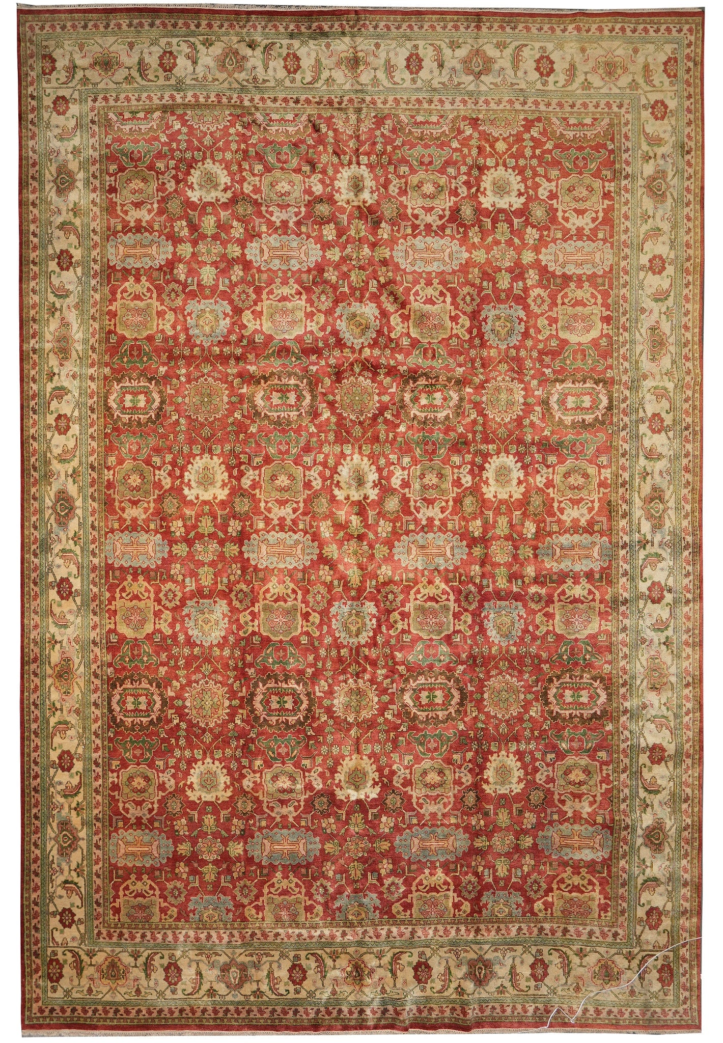 14 x 19.5 Handmade Agra Rug Persian Nain Wool Silk Blue (1 of 12)