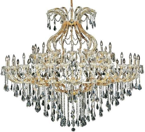 Elegant Lighting Maria Theresa Crystal Bowl Chandelier 60H 72W 72D: Elegant Lighting Maria Theresa Crystal Bowl Chandelier 60H 72W 72D Elevate your grand spaces with this exquisite Vintage Style Crystal Chandelier. Crafted in a stunning antique or vintage style, this 