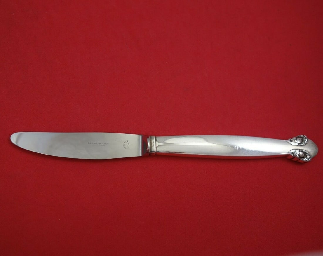 Georg Jensen Bittersweet Sterling Silver Dinner Knife 8 3/8 Long Handle (1 of 2)