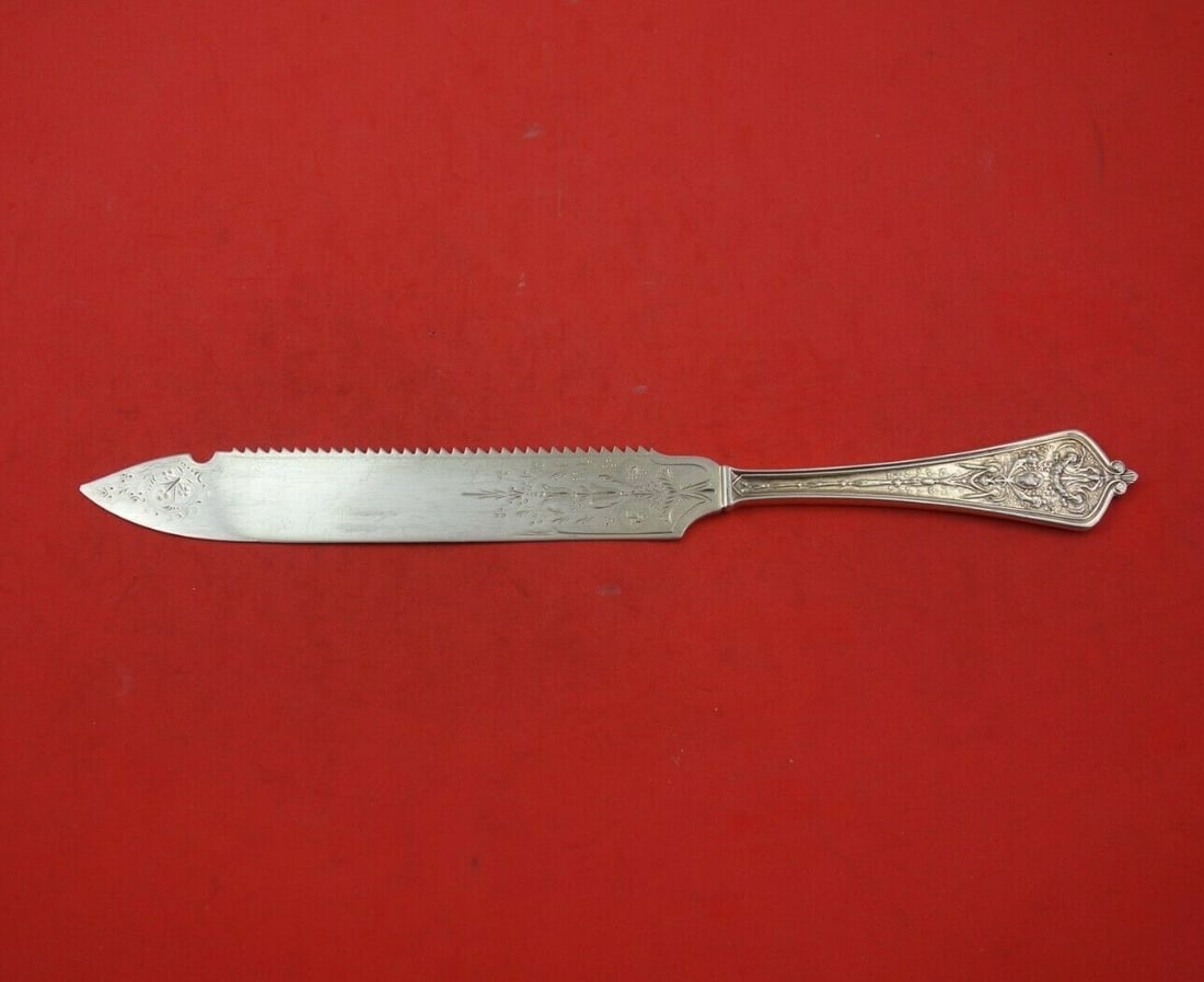 Gorham Lady Washington Sterling Silver Cake Saw 9 3/4 Bright-Cut (1 of 3)