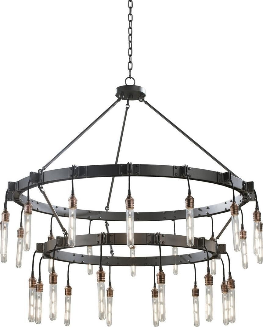 Kalco Stuyvesant 2-Tier Oval Chandelier Matte Gunmetal Brass Accents: Kalco Stuyvesant 2-Tier Oval Chandelier Matte Gunmetal Brass Accents Illuminate your space with the Stuyvesant Steel Chandelier, featuring elegant brass accents and an industrial style. This stunning 