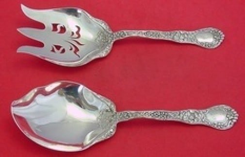 Gorham Meadow Sterling Silver 2pc Vegetable Serving Set Vintage: Gorham Meadow Sterling Silver 2pc Vegetable Serving Set Vintage Discover the timeless elegance of the Meadow by Gorham Sterling Vegetable Serving Set, a vintage antique silverware collection dating ba
