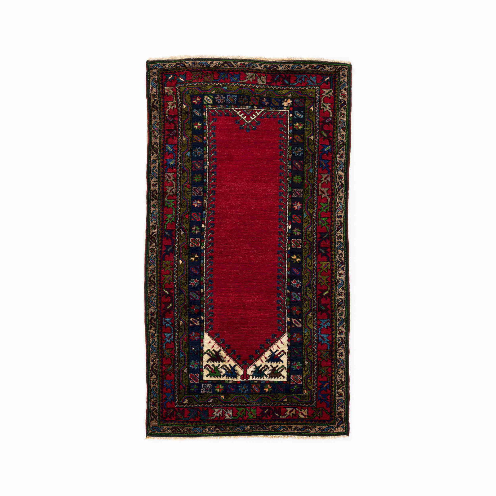Handmade Anadol Wool Carpet 45.7 x 82.7 Inches: Handmade Anadol Wool Carpet 45.7 x 82.7 Inches Discover the beauty of this authentic handmade Anadol carpet, crafted from high-quality wool on wool. This exquisite piece showcases a traditional weavin