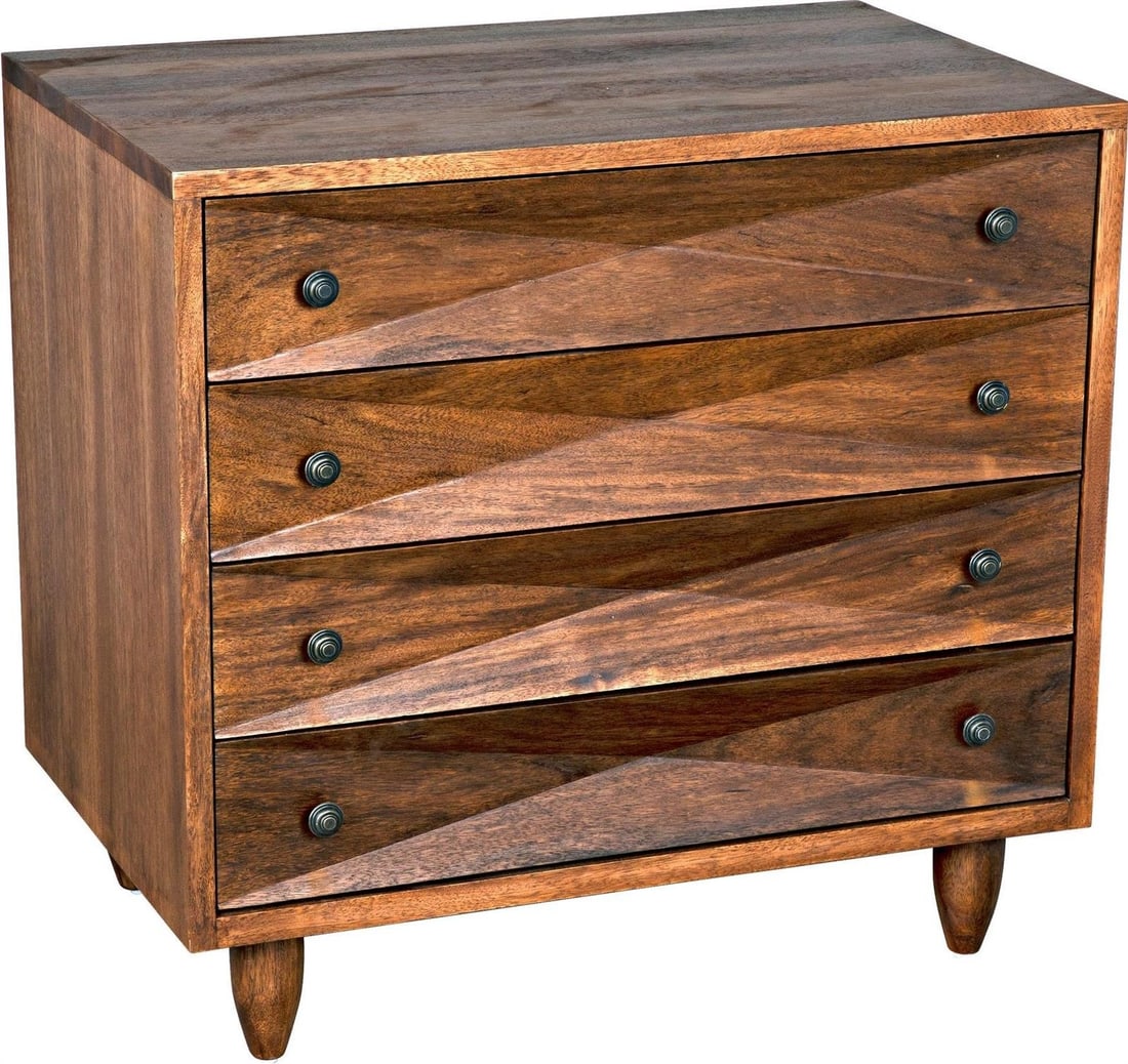 Noir Diamond Collection Walnut Chest English Traditional Style (1 of 7)