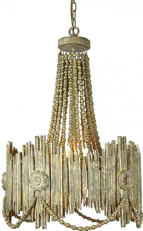 Provence Home Antique Style Gold Wood Bowl Chandelier 28H 20.5W: Provence Home Antique Style Gold Wood Bowl Chandelier 28H 20.5W Illuminate your space with this exquisite antique-style bowl chandelier. Crafted from wood, this lighting fixture combines vintage charm