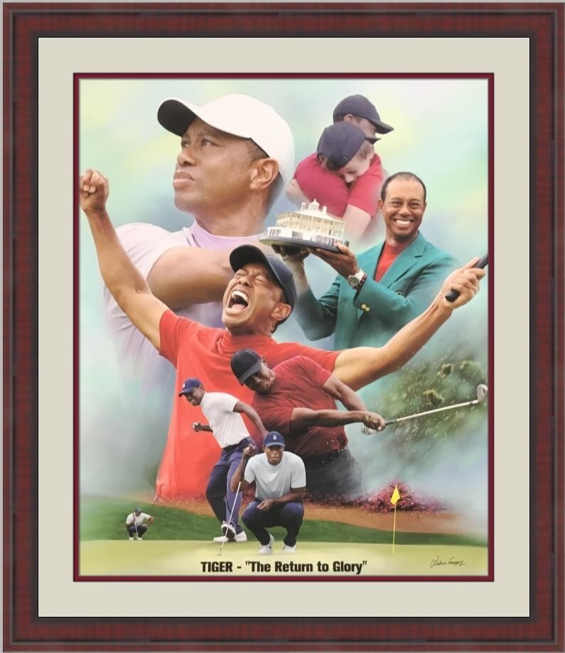Wishum Gregory Tiger Woods The Return To Glory Custom Framed Print (1 of 5)