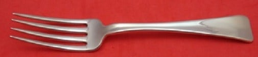 Tiffany & Co. Lap Over Edge Plain Sterling Silver Fork 6 3/4": Tiffany & Co. Lap Over Edge Plain Sterling Silver Fork 6 3/4" This elegant fork, part of the Lap Over Edge Plain pattern by Tiffany & Co., showcases timeless craftsmanship in sterling silver. Measurin