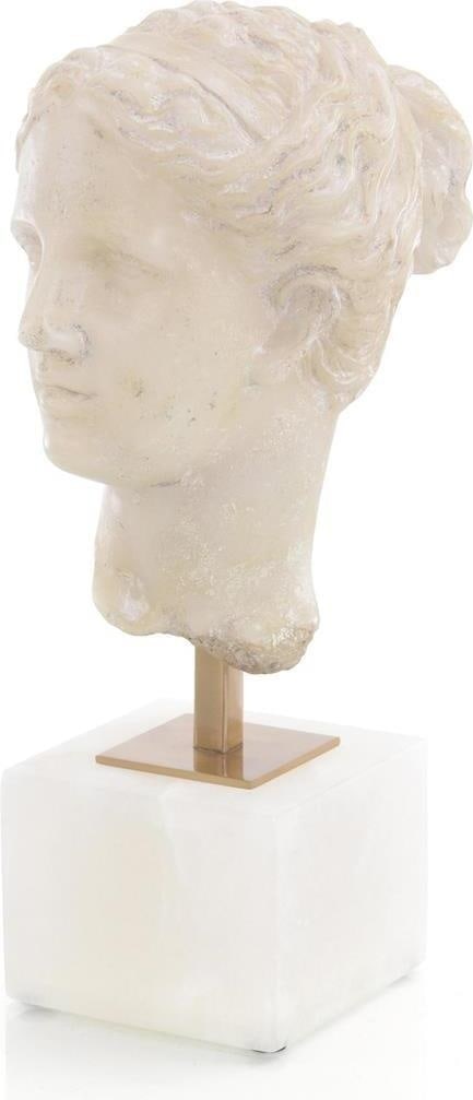 Greek Style 4th Century Head Replica by John-Richard: Greek Style 4th Century Head Replica by John-Richard This exquisite 4th Century Greek Head Replica captures the essence of ancient artistry with its antique or vintage style. Crafted with a cream whit