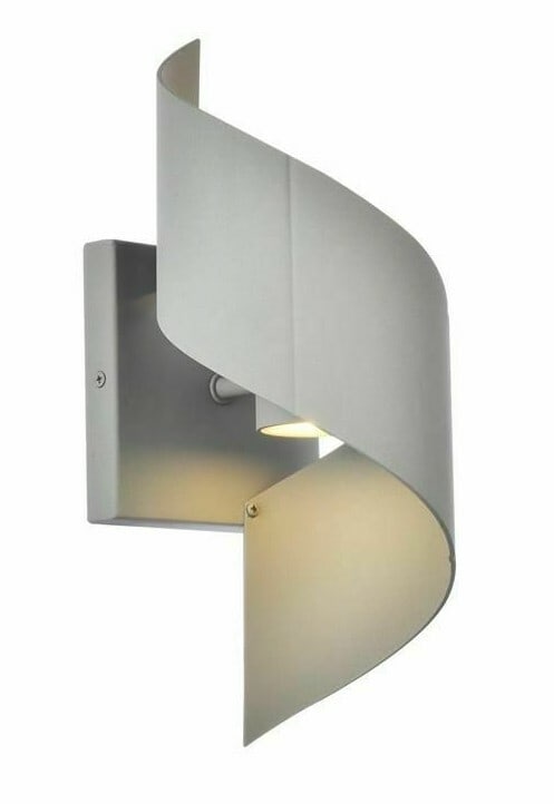 Living District Raine LED Outdoor Wall Light Silver 12.75 in (1 of 8)